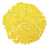 BDSHGRDH Azulejos de Mosaico， 500g Square Ceramic Mosaic Tiles, 500PCS 1 * 1CM Handmade Making Creative Micro Mosaic Pieces for Lovers DIY Mosaic Projects(Yellow)