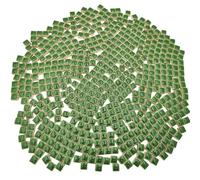 BDSHGRDH Azulejos de Mosaico， 500g Square Ceramic Mosaic Tiles, 500PCS 1 * 1CM Handmade Making Creative Micro Mosaic Pieces for Lovers DIY Mosaic Projects(Green)