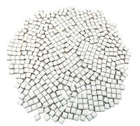 BDSHGRDH Azulejos de Mosaico， 500g Square Ceramic Mosaic Tiles, 500PCS 1 * 1CM Handmade Making Creative Micro Mosaic Pieces for Lovers DIY Mosaic Projects(White)
