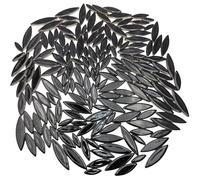 BDSHGRDH Azulejos de Mosaico， Leaf Petal Ceramic Mosaic Tiles for Crafts, 500g Irregular Mosaic Pieces, Petal Mosaic Tiles DIY Mosaic Making Stones for Craft Hobby(Black)