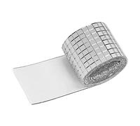 BDSHGRDH Azulejos de Mosaico， Wall Stickers Mirror Mirrors Mosaic Tiles Self-Adhesive Mosaic Wall Sticker Mosaic Tiles Stickers Waterproof Mosaic Tile Sticker for Home(Silver)