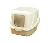 BDSHGRDH Bandeja Sanitaria para Gatos， Bandeja de Arena for Gatos, Bandeja con Capucha, Caja plástico Cerrada for, for Puerta Frontal abatible(Parent,Yellow)