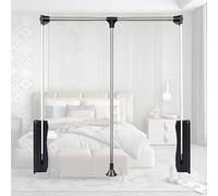 BDSHGRDH Barra de Armario Extensible, Adjustable Pull Down Closet Rod, Heavy Duty Hanger for Hanging Clothes Wardrobe Rail Lift Organizer Storage System, Premium Polished Chrome