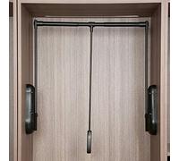 BDSHGRDH Barra de Armario Extensible， Closet Lifting Clothes Rack,Adjustable 51-115cm Mocha Closet Rod Soft Return Wardrobe Organizer Storage Shelf,Load 20kg(510650mm/2025.6inch)