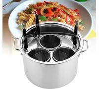 BDSHGRDH cocedor de pasta， Juego de insertos for olla multifuncional acero inoxidable con cesta coladora for espaguetis(A)