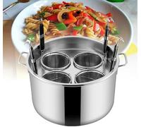 BDSHGRDH cocedor de pasta， Juego de insertos for olla multifuncional acero inoxidable con cesta coladora for espaguetis(B)