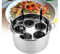BDSHGRDH cocedor de pasta， Juego de insertos for olla multifuncional acero inoxidable con cesta coladora for espaguetis(C)