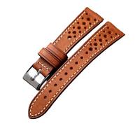 BDSHGRDH Correa de reloj， Correa de reloj, compatible con correas antiguas, estilo transpirable, primera capa piel vaca, correa for hombre hecha a mano(Brown,21mm)