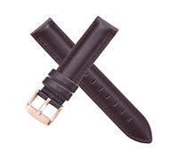 BDSHGRDH Correa de reloj， Correa de reloj cuero 13-20 mm con hebilla acero inoxidable(CoffeeRose Gold Buckle)
