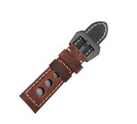 BDSHGRDH Correa de reloj， Correa de reloj cuero genuino hecha a mano vintage(Red Brown B,20mm)