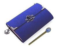 BDSHGRDH Cuaderno， Diario de viaje vintage fieltro con 200 páginas en papel kraft, blanco y cierre seguridad