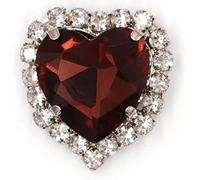 BDSHGRDH Diamantes de imitación， 50pcs Heart Shape Glass Rhinestones with Claw Sew On Crystal Stone Metal Base Buckle for Clothes Strass Diamond Sewn Rhinestones(Wine Red,8mm)