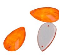 BDSHGRDH Diamantes de imitación， Flatback Rhinestones 12/20/28pcs/Pack Drop Shape Glass Glow Rhinestone Crystal for Dresses Clothing Sew on Stone Beads for Crafts Strass(Orange,13x22mm 20pcs)