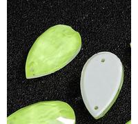 BDSHGRDH Diamantes de imitación， Flatback Rhinestones 12/20/28pcs/Pack Drop Shape Glass Glow Rhinestone Crystal for Dresses Clothing Sew on Stone Beads for Crafts Strass(Light Green,11X18mm28pcs)