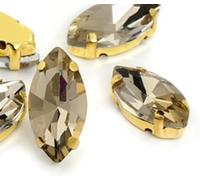 BDSHGRDH Diamantes de imitación， Horse Eye/Leaf Shape Glass Rhinestones with Claw Sew On Crystal Stone Strass Diamond for Clothes Sewing Accessories(Silver,4X8mm 50pcs)