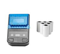 BDSHGRDH Impresora fotográfica， Impresora de Etiquetas 58 mm, Dos en uno, Mini, portátil, con Bluetooth, for Imprimir facturas(Add 6Rolls Paper)