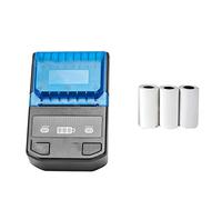 BDSHGRDH Impresora fotográfica， Impresora de Etiquetas 58 mm, Dos en uno, Mini, portátil, con Bluetooth, for Imprimir facturas(Add 3Rolls Paper)