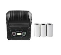 BDSHGRDH Impresora fotográfica， Impresora de Recibos Bluetooth 58 mm, Puerto USB inalámbrico, Impresora POS portátil(Black Add 3Rolls)