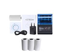 BDSHGRDH Impresora fotográfica， Impresora portátil Mini con Bluetooth, 58 mm, 2 Pulgadas, inalámbrica, for Recibos, POS, PC, facturas de Bolsillo(1Pinter Add 4Rolls)
