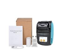 BDSHGRDH Impresora fotográfica， Mini Impresora portátil Bluetooth for facturas móviles, de Recibos inalámbrica 58 mm for pequeñas Empresas(Blue Printer)