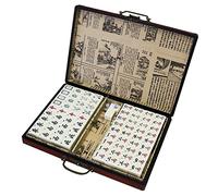 BDSHGRDH Juego de Mahjong, Chinese Mahjong Portable Travel Majhong Games Set for Home Party Family