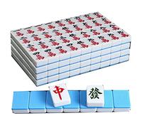 BDSHGRDH Juego de Mahjong, Professional Chinese Mahjong Set Board Game with 2 Dice Travel Majhong(40#)