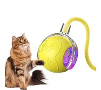 BDSHGRDH Juguetes para Gatos， Divertido Juego for Mascotas - Juguete for Gatos con Bola móvil de Silicona Cuerda | for Ejercicios enriquecimiento Juegos en Interiores(Yellow)