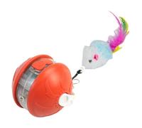 BDSHGRDH Juguetes para Gatos， Juguetes Inteligentes for Gatitos Bolas Automáticas | Accesorios de Entrenamiento Ejercicio for Mascotas Seguros y silenciosos(Red)