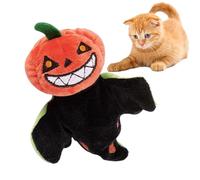 BDSHGRDH Juguetes para Gatos， Muñeco de Calabaza Halloween con Sonido aleteo simulado for Gatito(Pumpkin Head)
