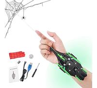 BDSHGRDH Lanzador de telarañas， For niños, Lanzador de Cuerda con Carga USB, imán y Ventosa, Accesorios for brazaletes Cosplay superhéroes(Black)
