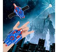 BDSHGRDH Lanzador de telarañas， Puede Arrastrar Objetos pequeños, Lanzador de telarañas, Guante superhéroe con Carga USB, Juguete muñeca, Cosplay(Blue)