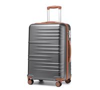 BDSHGRDH Maleta de Viaje, Cabin Suitcase Lightweight PC Carry On Luggage Suitcase Hard Shell Hand Luggage with 4 Spinner Wheels, 3 Digit Combination Lock(Grey Brown,Medium 24")