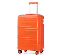 BDSHGRDH Maleta de Viaje, Cabin Suitcase Lightweight PC Carry On Luggage Suitcase Hard Shell Hand Luggage with 4 Spinner Wheels, 3 Digit Combination Lock(Orange,Small 20")
