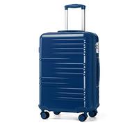 BDSHGRDH Maleta de Viaje, Cabin Suitcase Lightweight PC Carry On Luggage Suitcase Hard Shell Hand Luggage with 4 Spinner Wheels, 3 Digit Combination Lock(Navy,Medium 24")
