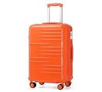 BDSHGRDH Maleta de Viaje, Cabin Suitcase Lightweight PC Carry On Luggage Suitcase Hard Shell Hand Luggage with 4 Spinner Wheels, 3 Digit Combination Lock(White,24"+28")