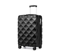 BDSHGRDH Maleta de Viaje, Small Cabin Suitcase Hard Shell Carry On Hand Luggage Suitcase with 4 Wheels Spinner and TSA Lock(Black,28")