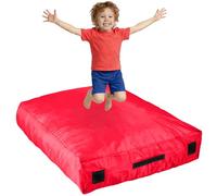 BDSHGRDH Material de Gimnasia, Estera Protectora for Autismo for niños | Aterrizaje Suave for Saltar y Jugar | Almohadilla de Choque | Alfombra Espuma Gigante for(Red,S)