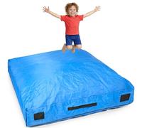 BDSHGRDH Material de Gimnasia, Estera Protectora for Autismo for niños | Aterrizaje Suave for Saltar y Jugar | Almohadilla de Choque | Alfombra Espuma Gigante for(Blue v2,Big)