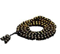 BDSHGRDH Pulsera amuleto Om Mani Padme Hum con cuentas de obsidiana negra tibetana talladas de 8 mm