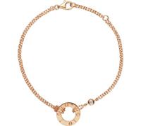 BDSHGRDH pulseras de cuentas， Colgante circular de tamaño ajustable en oro rosa y plata ley for pareja, resistente al agua, para