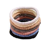 BDSHGRDH pulseras de cuentas， Pulsera apilable de arcilla colorida con forma surfista, sonrisa feliz, mal ojo, bohemia, multicolor, bolas doradas, joyería elástica(Green)