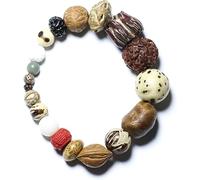 BDSHGRDH pulseras de cuentas， Pulsera única de madera con cuentas Bodhi for oración, Mala, original, loto natural, budista, meditación, joyería for parejas