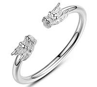 BDSHGRDH Pulseras para Mujer， Brazalete con Cabeza de dragón Doble, Pulsera la Amistad, joyería Plata for Mujer, Regalos cumpleaños for Hermanas, Amigas y Parejas