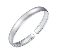 BDSHGRDH Pulseras para Mujer， Brazalete Minimalista de Superficie Lisa a la Moda for Mujer, Pulsera Amistad, joyería Plata for, Regalos cumpleaños for Hermanas y Amigas