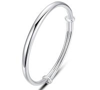 BDSHGRDH Pulseras para Mujer， Brazalete Pulido a Mano, Pulsera de la Amistad, joyería Plata for Mujer, Regalos cumpleaños for Hermanas, Amigas, Parejas