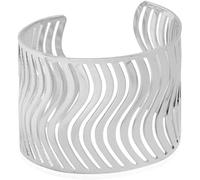 BDSHGRDH Pulseras para Mujer， Joyería Ajustable for Mujer, Pulsera con dijes, de Estilo Punk, aro Hueco, Brazalete Ancho Extremo Abierto