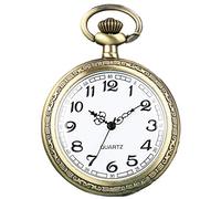 BDSHGRDH Reloj de Bolsillo， Reloj de Bolsillo clásico Acero Vintage con Cadena Corta for Hombres y Mujeres, Regalo for cumpleaños, Aniversario, Navidad, Día del Padre