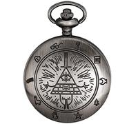 BDSHGRDH Reloj de Bolsillo， Reloj de Bolsillo Diseño Hueco único con Cadena Adecuado for cumpleaños Regalo Navidad Día del Padre(Grey)
