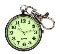 BDSHGRDH Reloj de Bolsillo， Reloj de Bolsillo Minimalista Cara Abierta Ultrafina con Hebilla Llave Unisex portátil(Black)