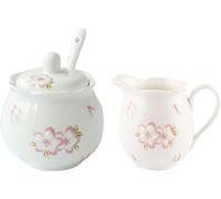 BDSHGRDH salero， Juego de café, jarra for crema rosa, for leche y azucarero(Wit,Milk Jug+Sugar Bowl)